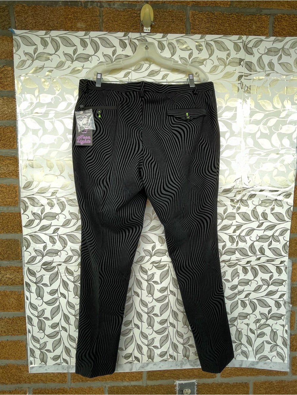 Twisted Tailor Torrance Black Velvet Swirl Dress Pants Size 38 — image 8 of 8